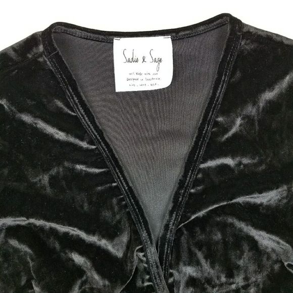 Sadie and Sage Crushed Velvet Velour Bodysuit - Picture 4 of 4